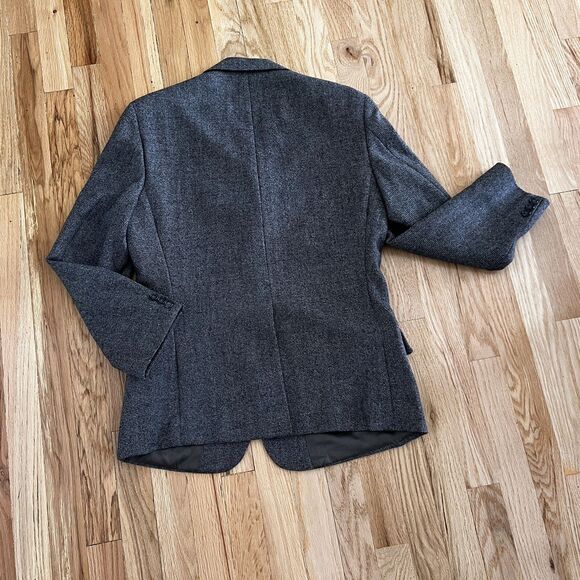 Vintage 80s mens‎ wool blazer blue classic retro 41 R sports coat jacket - Picture 5 of 9